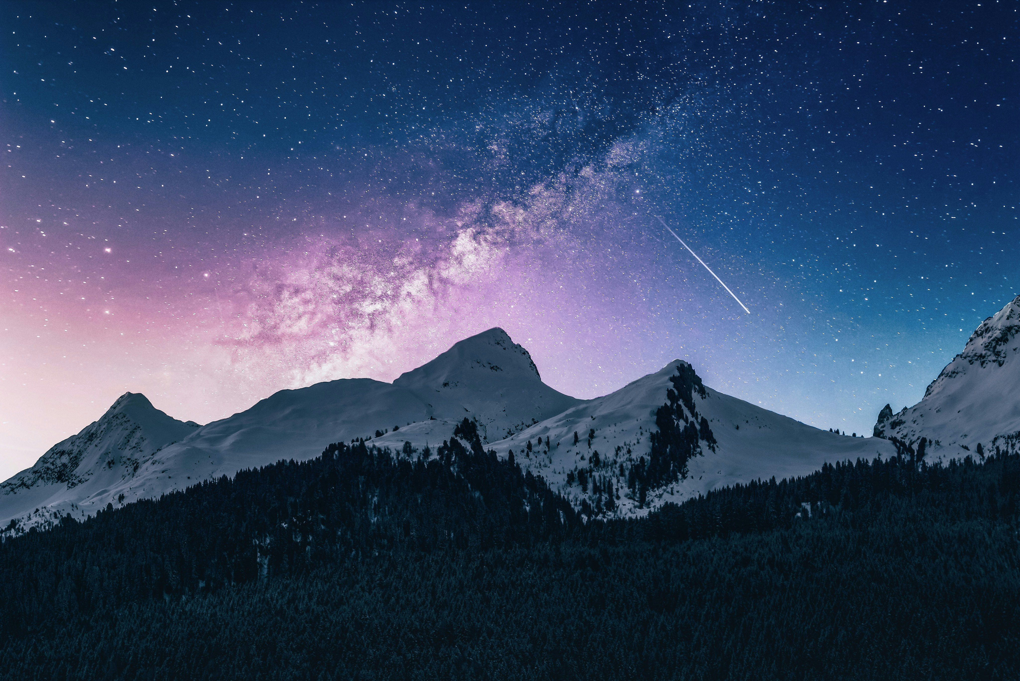 Mountains at night photo