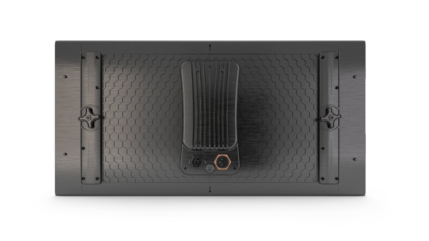 LED panel rear, showing weatherized housing