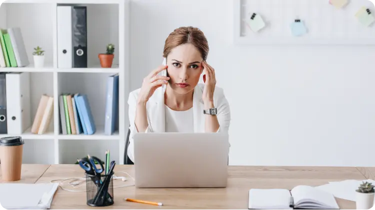 frustrated businesswoman